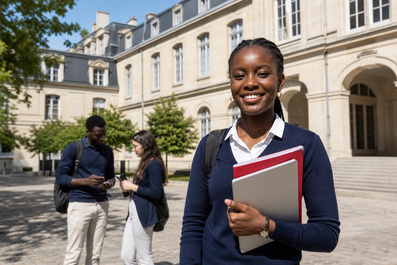 Étudiante sénégalaise accompagnée pour sa procédure Campus France à Dakar