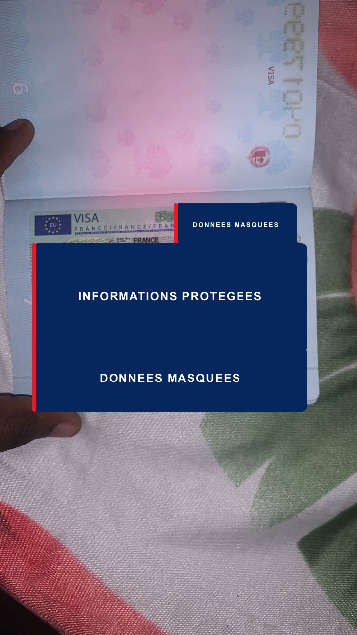 Exemple 2 de visa étudiant France obtenu après un accompagnement à Dakar
